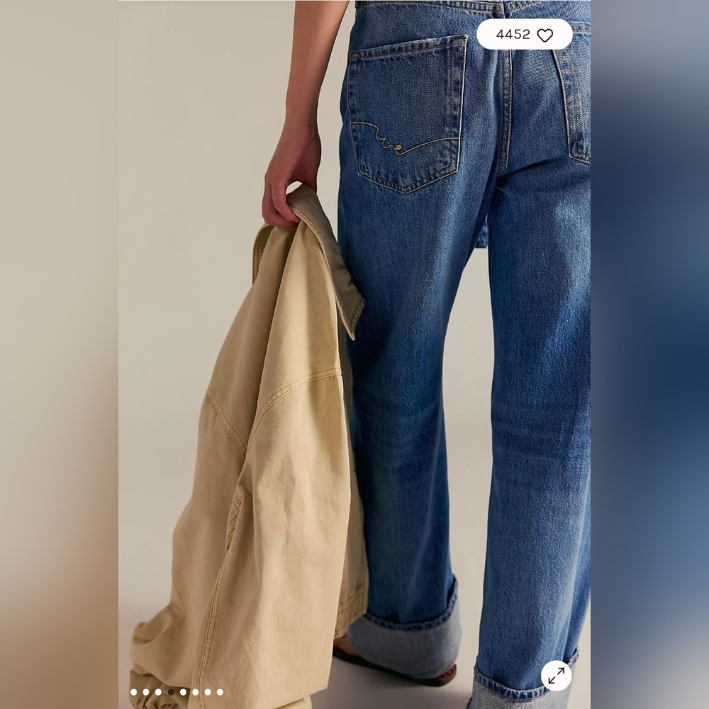 NWT Free People We The Free East Bay Cuffed Jeans / Spunky - Picture 8 of 9